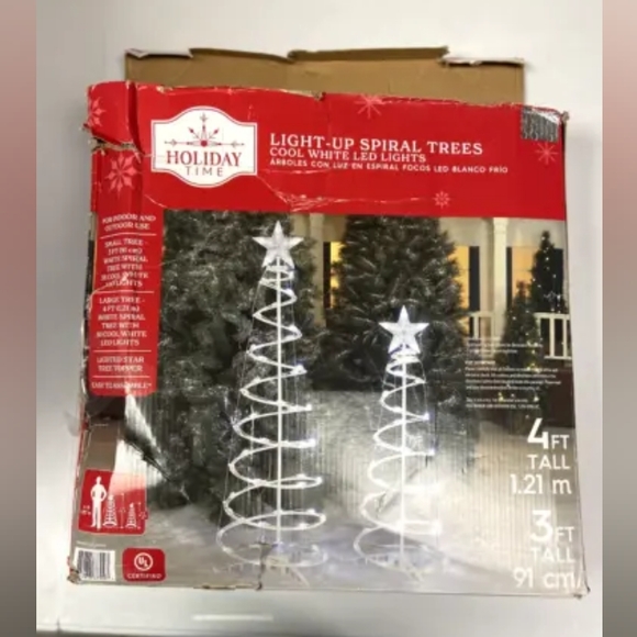 Home Accents Holiday LED Lighted Spiral Tree (2-Pack) TY-S46-C - New in … - Picture 3 of 6